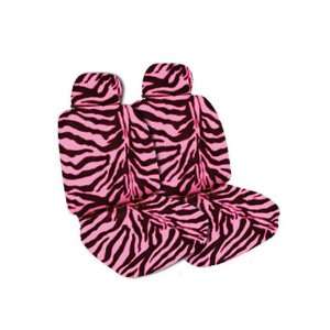    2 Animal Print Low Back Seat Covers   Pink Zebra Automotive