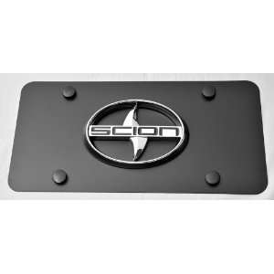  Toyota Scion 3D Black steel License Plate Automotive