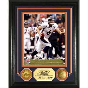    Jay Cutler Photo Mint with 2 24KT Gold Coins 