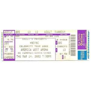  March 14th 2002 NSYNC full Concert Ticket 