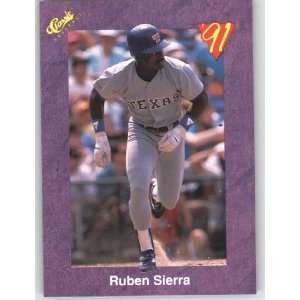 1991 Classic Game (Purple) Trivia Game Card # 41 Ruben Sierra   Texas 