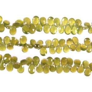  Faceted Afghani Peridot Briolette   