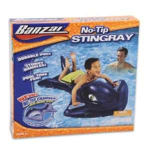 Banzai No tip Inflatable Ride on Stingray Fish Pool Toy with Buoyancy 
