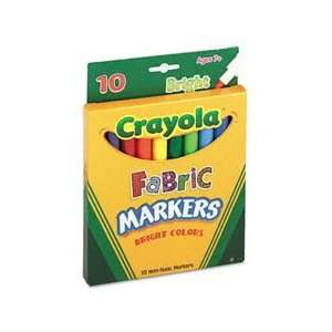  Fabric Markers Ten Assorted Bright Colors 10/Box