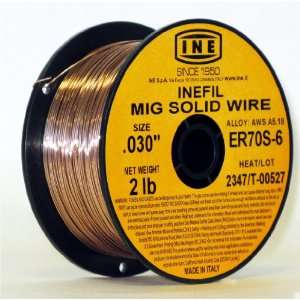 INE Carbon Steel Mig Solid Welding Wire INEFIL ER70S 6 .030 Inch on 2 