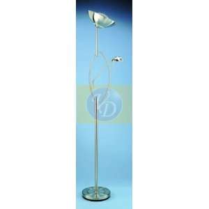  Octavia Torchiere Lamp with Reading Light   Polished Steel 