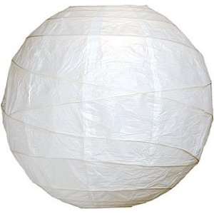   White 24 Inch Large Paper Lantern (free style ribbing)