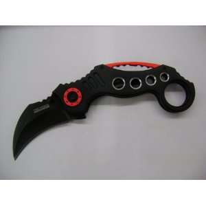  Reel Steel Black Karambit Folding Pocket Knife