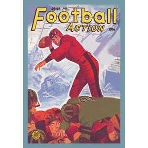  Vintage Art Football Action   02761 4