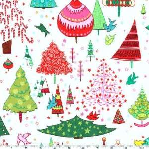 44 Wide Christmas Time Candy Colored Christmas Natural Fabric By The 