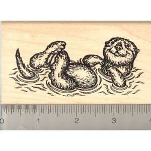  Sea Otter Floating Rubber Stamp Arts, Crafts & Sewing