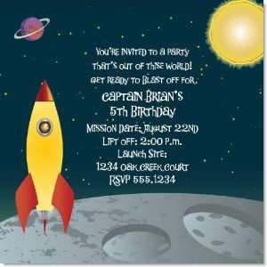  Time for Blastoff Invitations