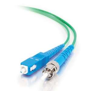   ST/SC Simplex 9/125 Single Mode Fiber Patch Cable (2 Meters, Green