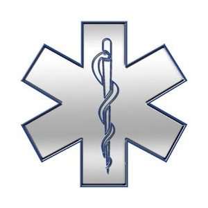    Silver Star of Life EMT EMS 4 Reflective Decal Automotive