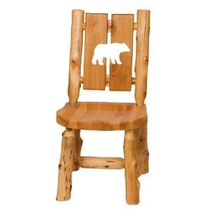  Log Cut Out Side Chair   Bear