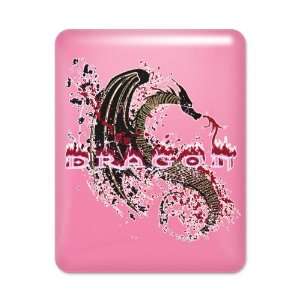  iPad Case Hot Pink Dragon Grafitti Grunge 