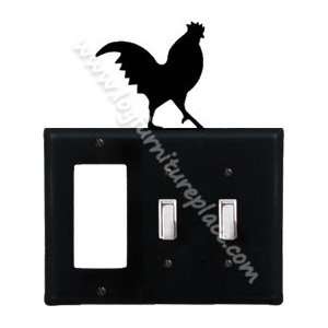  Wrought Iron Rooster Triple GFI/Switch/Switch Cover