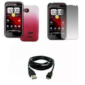  EMPIRE HTC Rezound Red Fade Out Stealth Rubberized Hard 