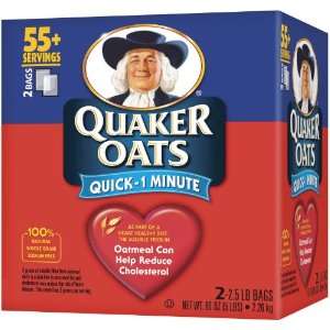 Quaker Quick 1 Minute Oats Original Instant Oatmeal Value Box   55 