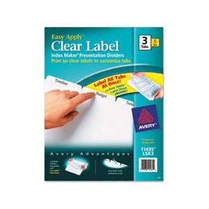   Maker Clear Label Three Hole Punched Dividers (11435)