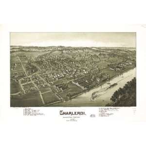  Historic Panoramic Map Charleroi, Washington County 