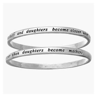  Sentiment Bangle Mothers and Daughters Jewelry