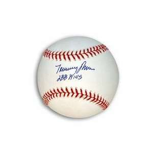   John Autographed MLB Baseball Inscribed 288 Wins 