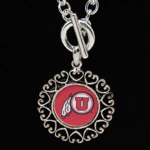  Utah Utes Ladies Round Heart Art Nouveau Style Toggle 