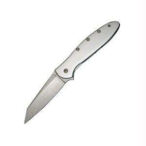  K.O. Leek, Stainless Handle, Stonewashed Blade, Plain 