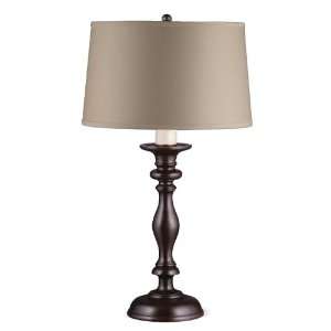 Lighting Enterprises T 1514/6827 Java Wood Toned Table Lamp with Khaki 