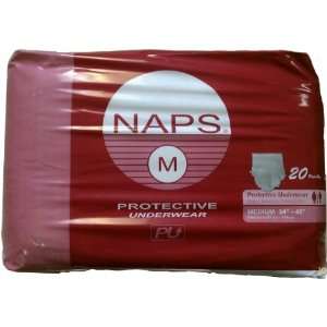  Naps Protective Underwear (Pull Ups) Medium 4 Bags of 20 