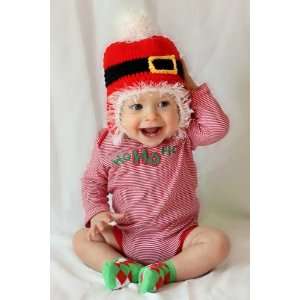  yarn handmade baby Santa hat   fits 3 8 year old 