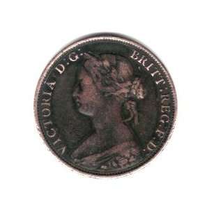  1863 UK Great Britain English Half Penny Coin KM#748.2 