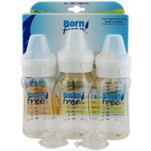  BornFree Plastic Bottle Triple Pack, 9 oz 1 kit Baby