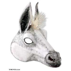  Leather mask, White Horse
