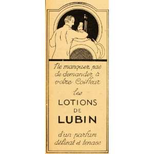  1926 French Ad Lotions de Lubin Hairdresser Hair Salon 