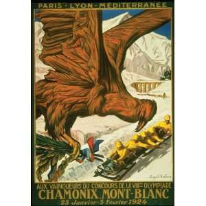  Olympics Switzerland 1928 St Moritz Poster Sports 