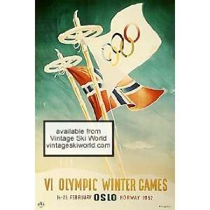  1952 Oslo Winter Olympics Poster
