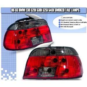 BMW 5 Series Tail Lights RED Smoked Tail Lights 1996 1997 
