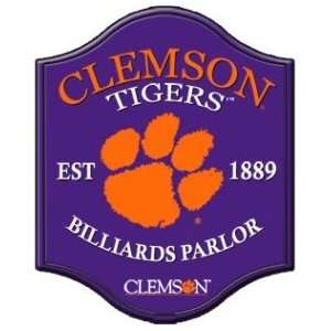  Clemson Tigers Pub Style Billiard Parlor Sign Sports 