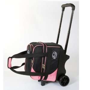  Linds Deluxe Single Ball Roller Bowling Bag  Black/Pink 