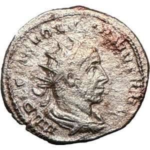   251AD Silver Genuine Rare Ancient Roman Coin VIRTUS w spear & shield