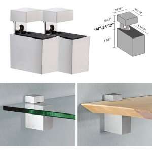  Dolle Cuadro Silver Adjustable Shelf Brackets for up to 3 
