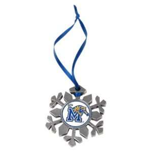  Memphis Tigers Snowflake Ornament (Set of 2) Sports 