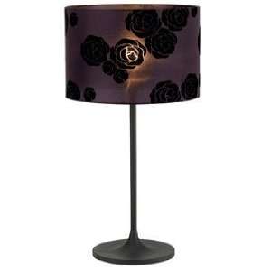  Adesso 6512 01 Roses Table Lamp, Black