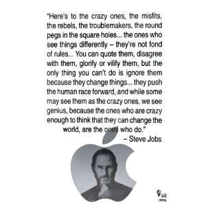  Apple Co. Steve Jobs Quote 14x22 Vintage Style Poster 