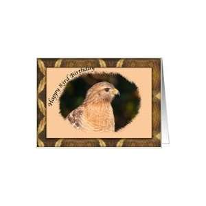    83rd Birthday Card with Red shouldered Hawk Card Toys & Games