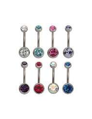 Double Jeweled belly button ring GlitZ JewelZ ?   awesome deal for 8 