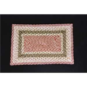  Braided Rugs Rectangles 2x6   Olive/Burgundy/Gray Kitchen 