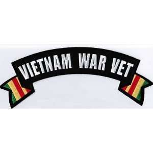  VIETNAM WAR VET Rocker With Flags Military Embroidered NEW 